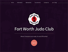 Tablet Screenshot of fortworthjudo.org